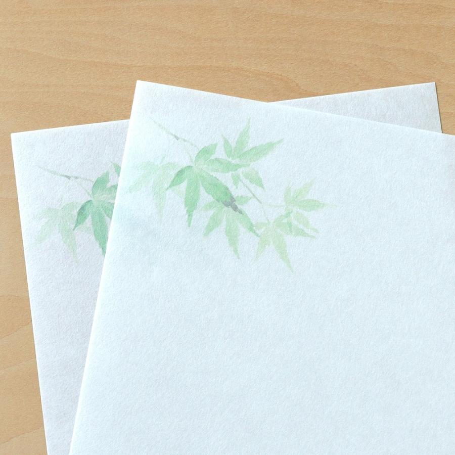 便箋 おしゃれ 出群 和紙 手紙 青楓 初夏のおたより箋 肌吉紙