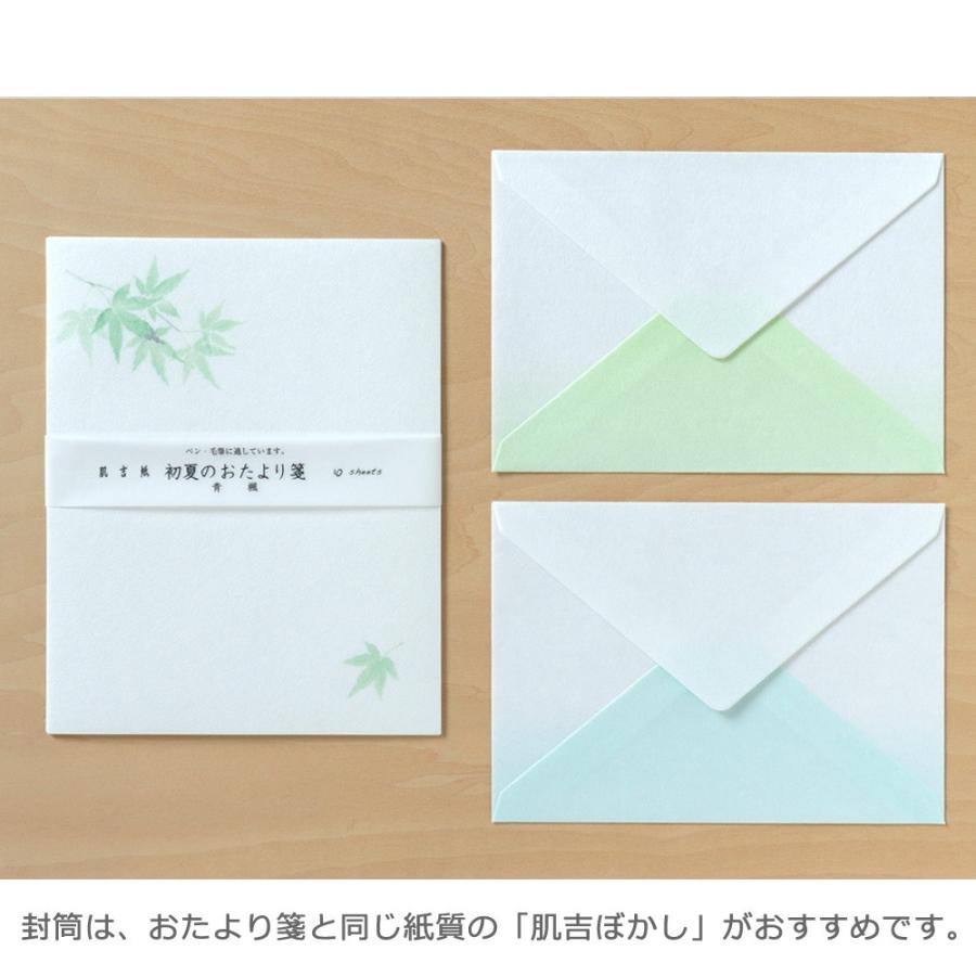 便箋 おしゃれ 出群 和紙 手紙 青楓 初夏のおたより箋 肌吉紙