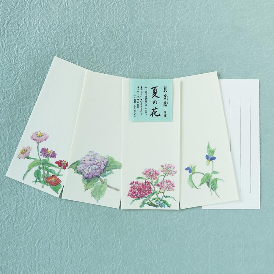 便箋 おしゃれ 和紙 添え文 肌吉紙 一筆箋 夏の花 枚入 和紙生活 通販 Yahoo ショッピング