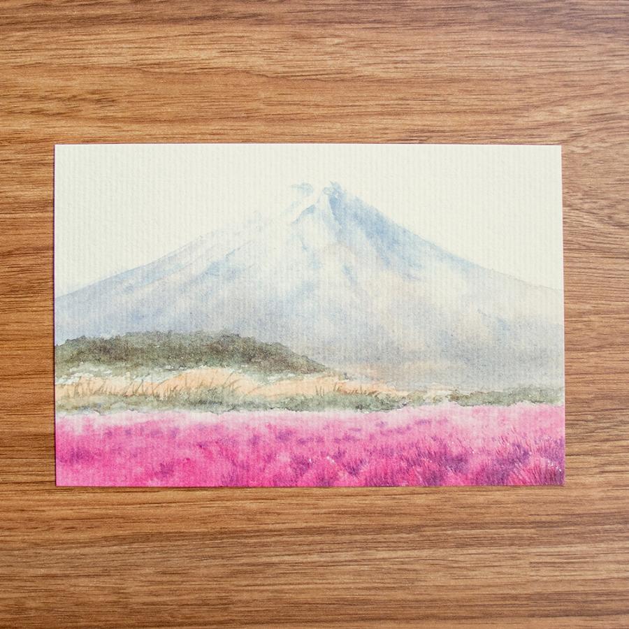 絵葉書 おしゃれ 和紙 季節の絵はがき 秋 富士とコキア 横 和紙生活 通販 Yahoo ショッピング