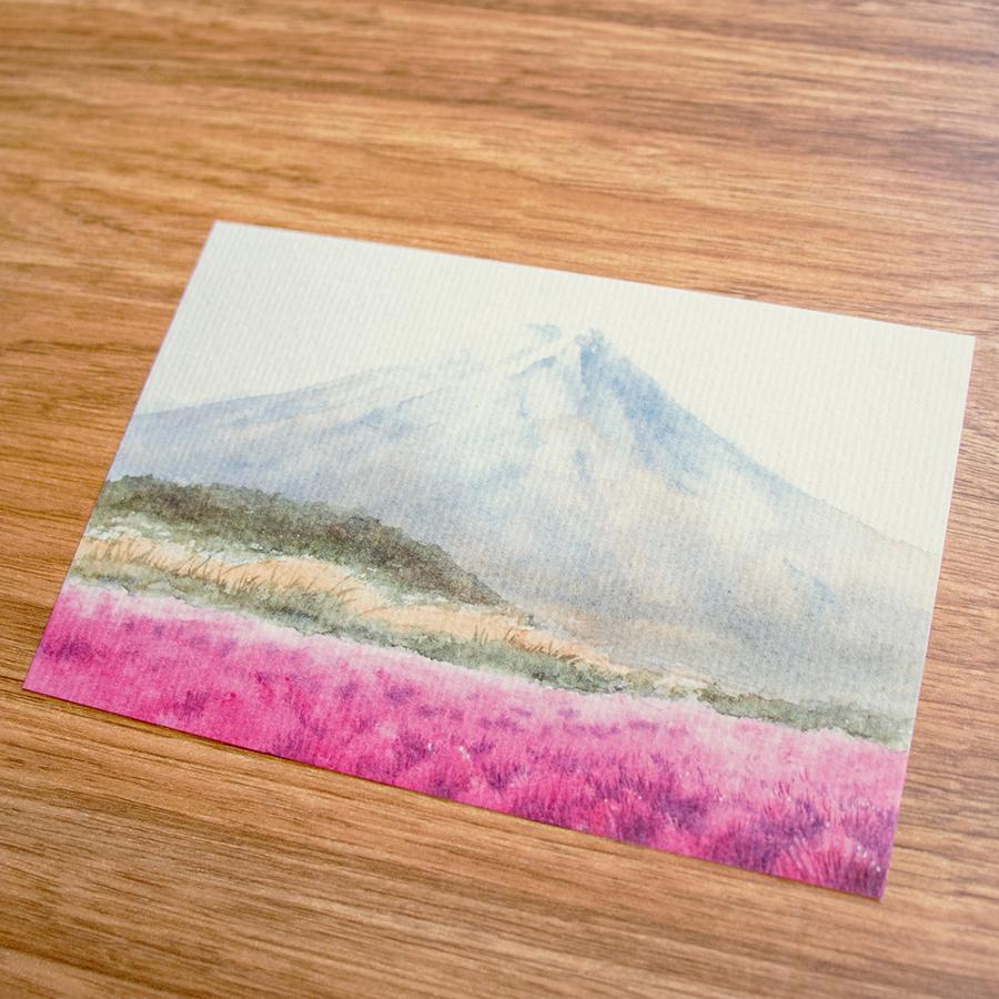 絵葉書 おしゃれ 和紙 季節の絵はがき 秋 富士とコキア 横 和紙生活 通販 Yahoo ショッピング