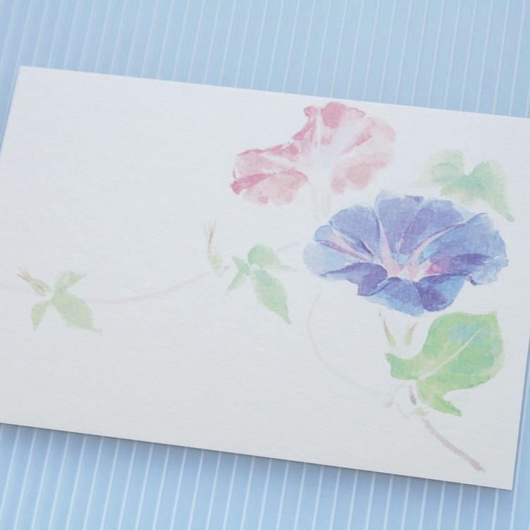絵葉書 おしゃれ 和紙 季節の絵はがき 夏 朝顔 横 和紙生活 通販 Yahoo ショッピング