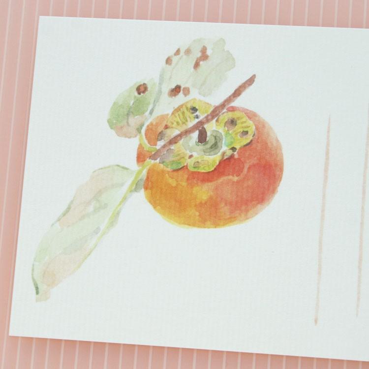絵葉書 おしゃれ 和紙 季節の絵はがき 秋 柿 和紙生活 通販 Yahoo ショッピング