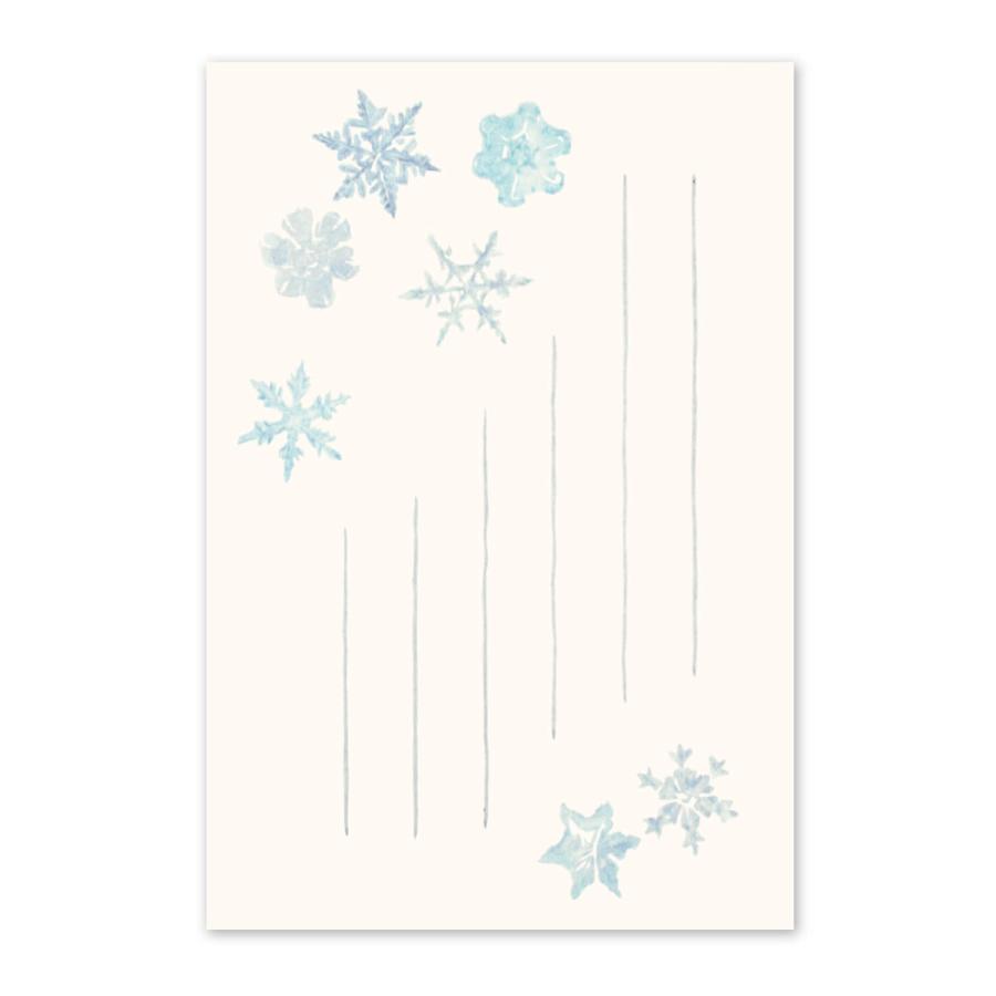 絵葉書 おしゃれ 和紙 季節の絵はがき 冬 雪の結晶 和紙生活 通販 Yahoo ショッピング