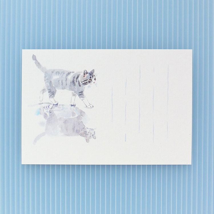 絵葉書 おしゃれ 和紙 季節のはがき 端午 初夏 猫と水たまり 和紙生活 通販 Yahoo ショッピング