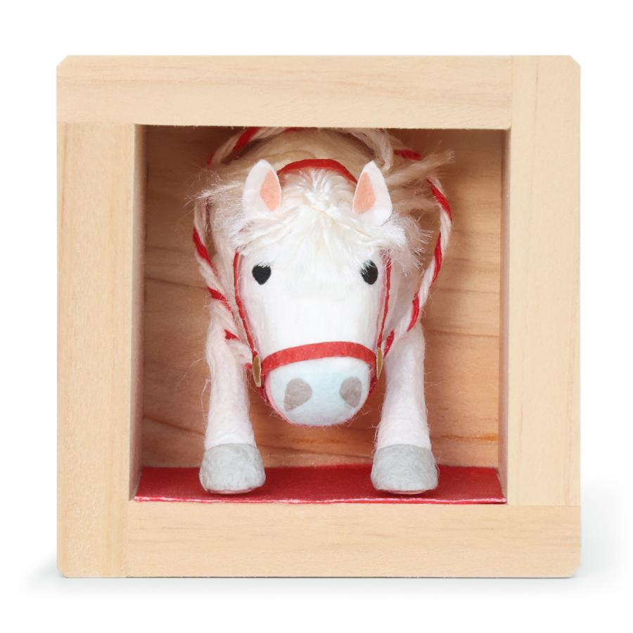 めでたや 干支の置物 午 おしゃれ 歳ます 駿馬 正月飾り 和紙 雑貨