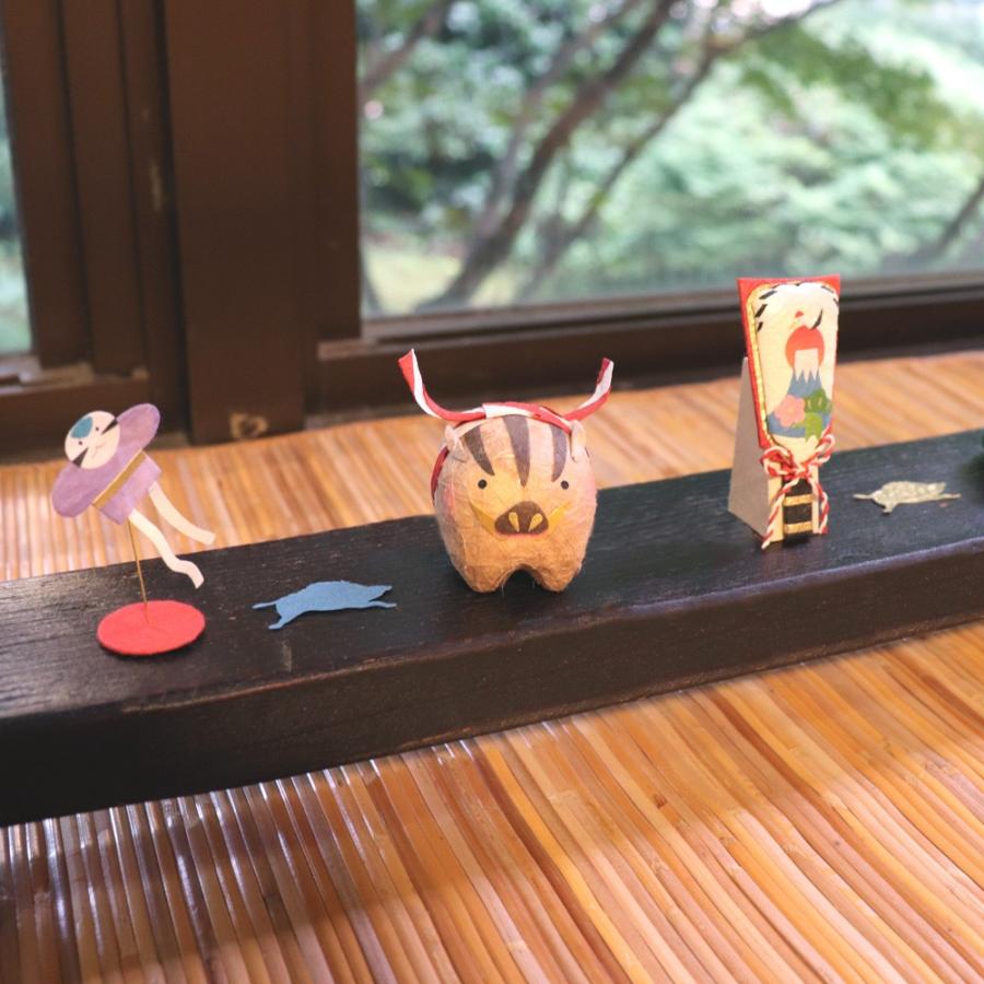 めでたや 正月飾り おしゃれ 和紙 置物 干支飾り いのしし うり坊 日本