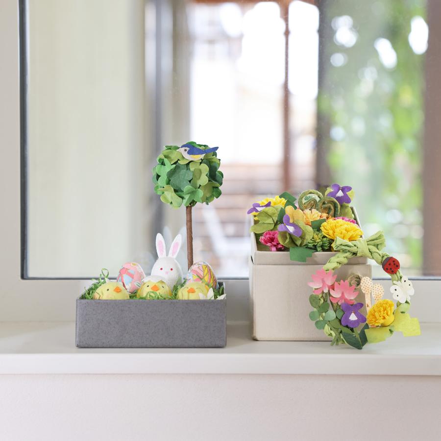 めでたや 季節の花箱 春草 おしゃれ 置物 イースター 飾り インテリア