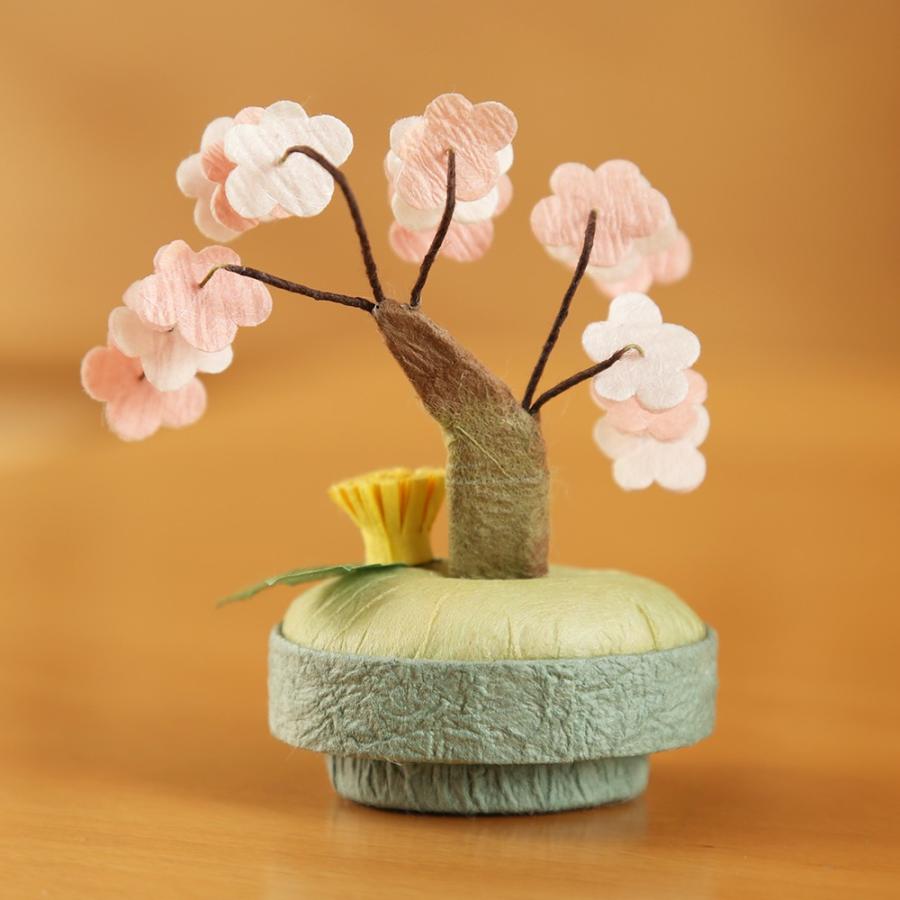 めでたや 置物 インテリア ミニ盆栽 しだれ桜 おしゃれ 和紙 お花見 春