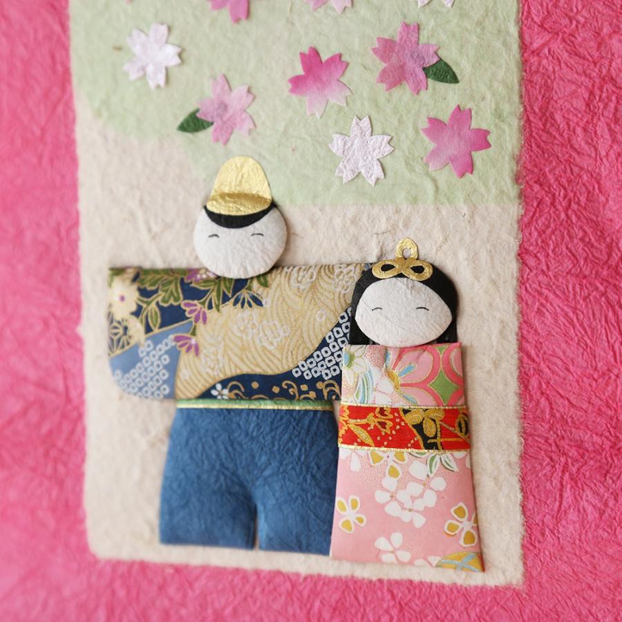 ひなまつり お雛様 ハンドメイド 壁掛け タペストリー 壁飾り オブジェ お雛様タペストリー【雛祭り】軸付きタペストリー 3月壁飾り 玄関飾り