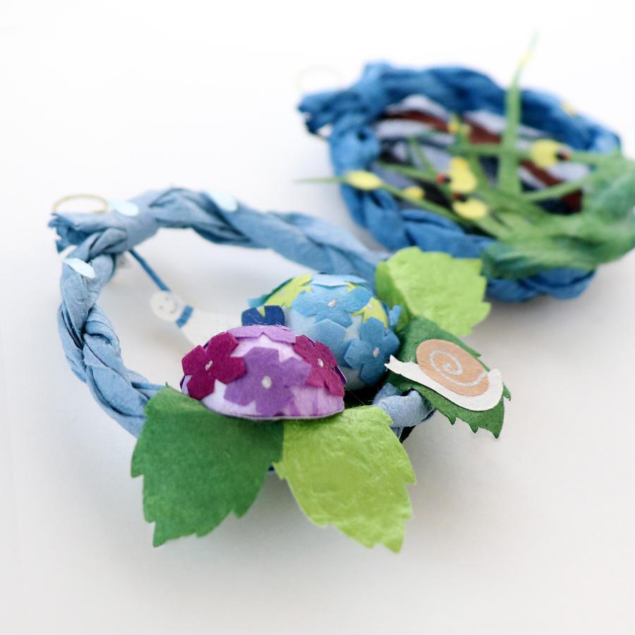 めでたや ミニリース あじさい・ほたる 吊るし飾り おしゃれ