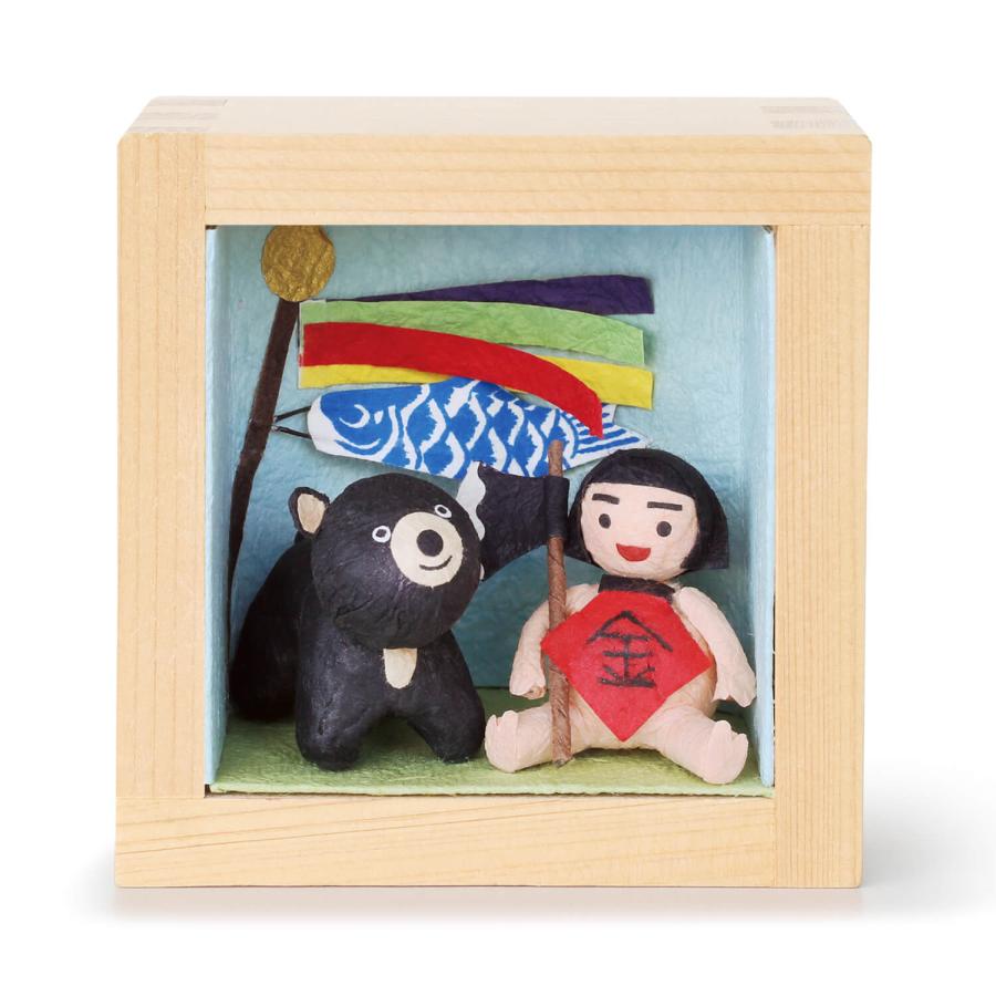 端午の節句 飾り 五月人形 コンパクト 季節ます 金太郎 おしゃれ 置物