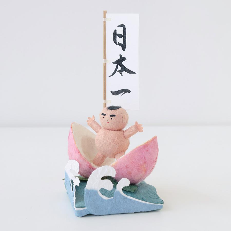 めでたや 端午の節句 コンパクト 桃からうまれた桃太郎 五月人形