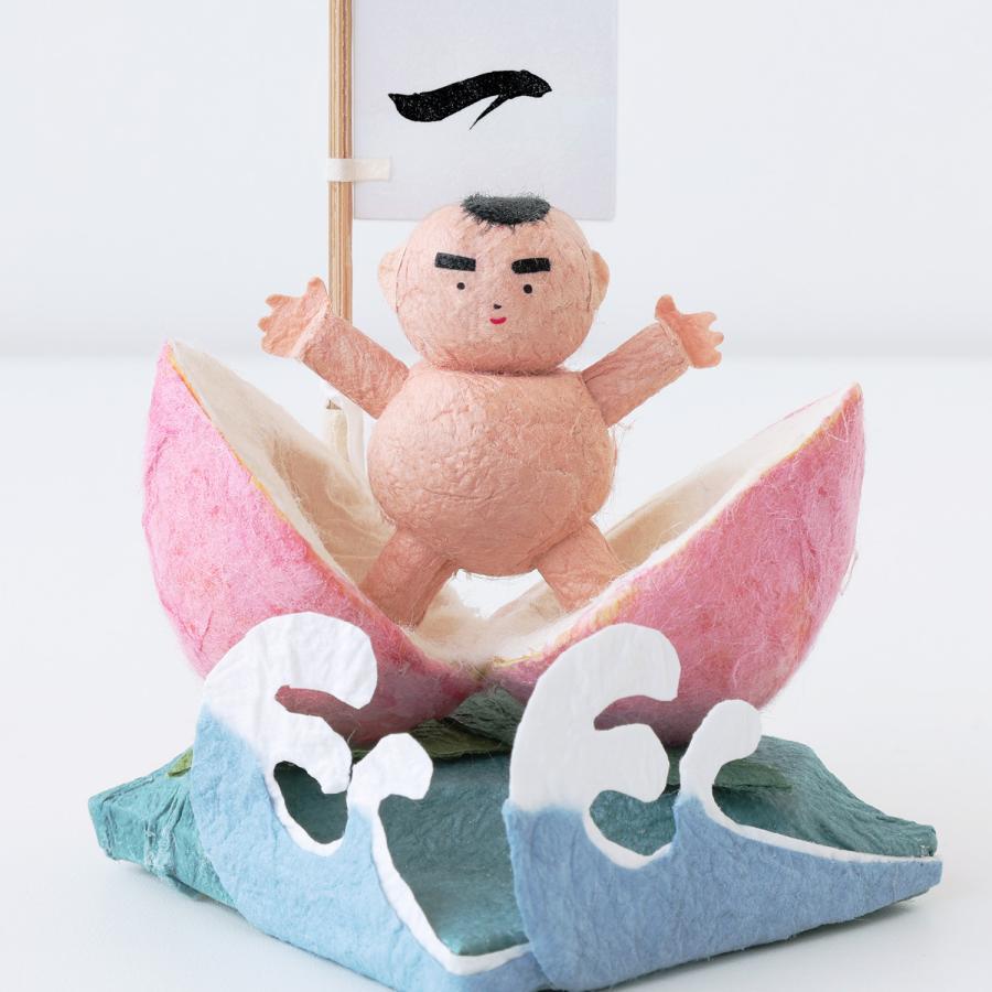 新品未使用 五月人形 端午の節句 桃太郎セット 五月人形 錦彩桃太郎飾り 薬師窯 コンパクト おしゃれ かっこいい 端午