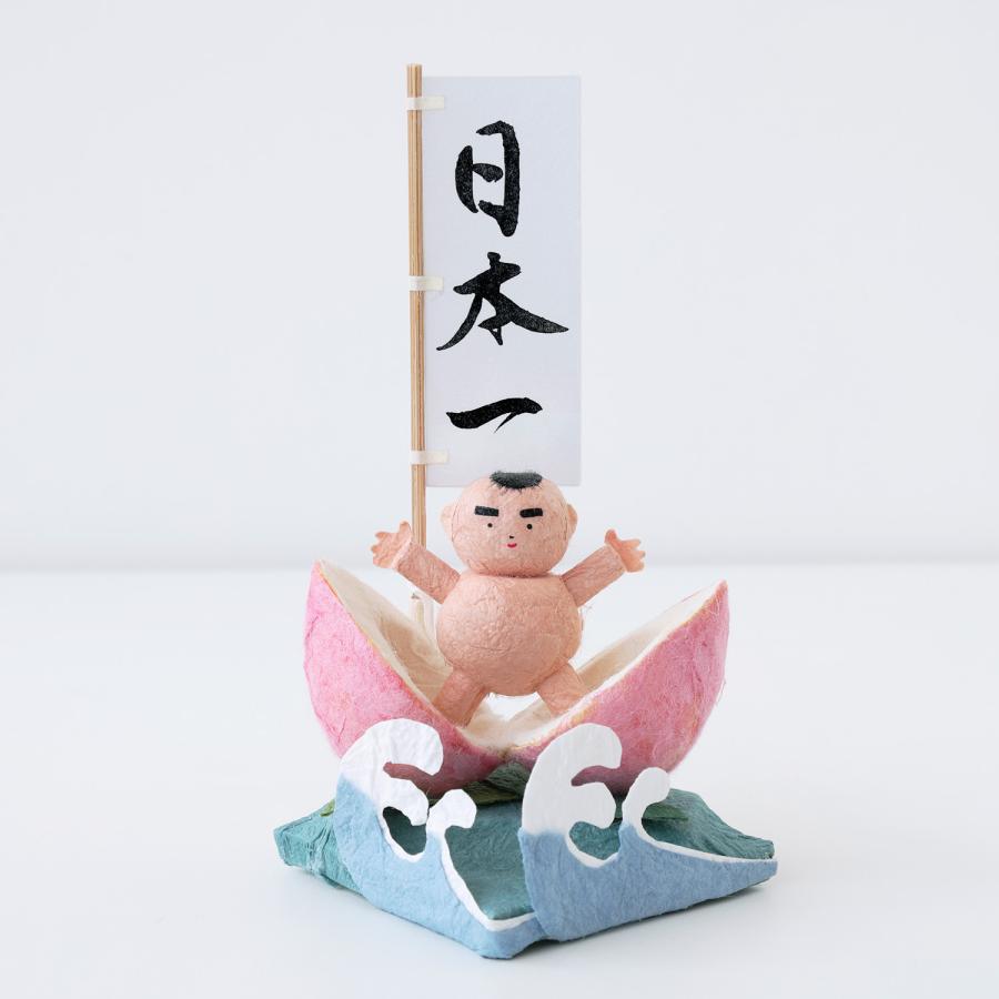 めでたや 端午の節句 コンパクト 桃からうまれた桃太郎 五月人形