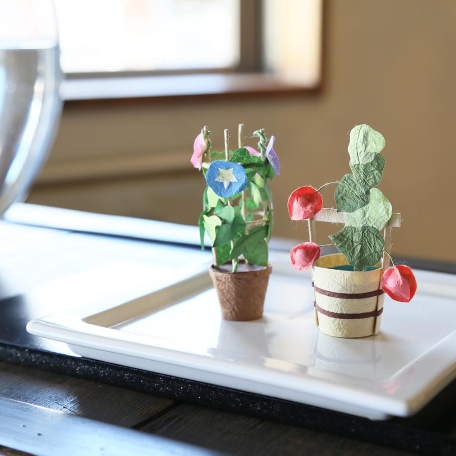 置物 おしゃれ インテリア 和紙 雑貨 玄関 リビング ミニチュア めでたや遊び 朝顔 和紙生活 通販 Yahoo ショッピング