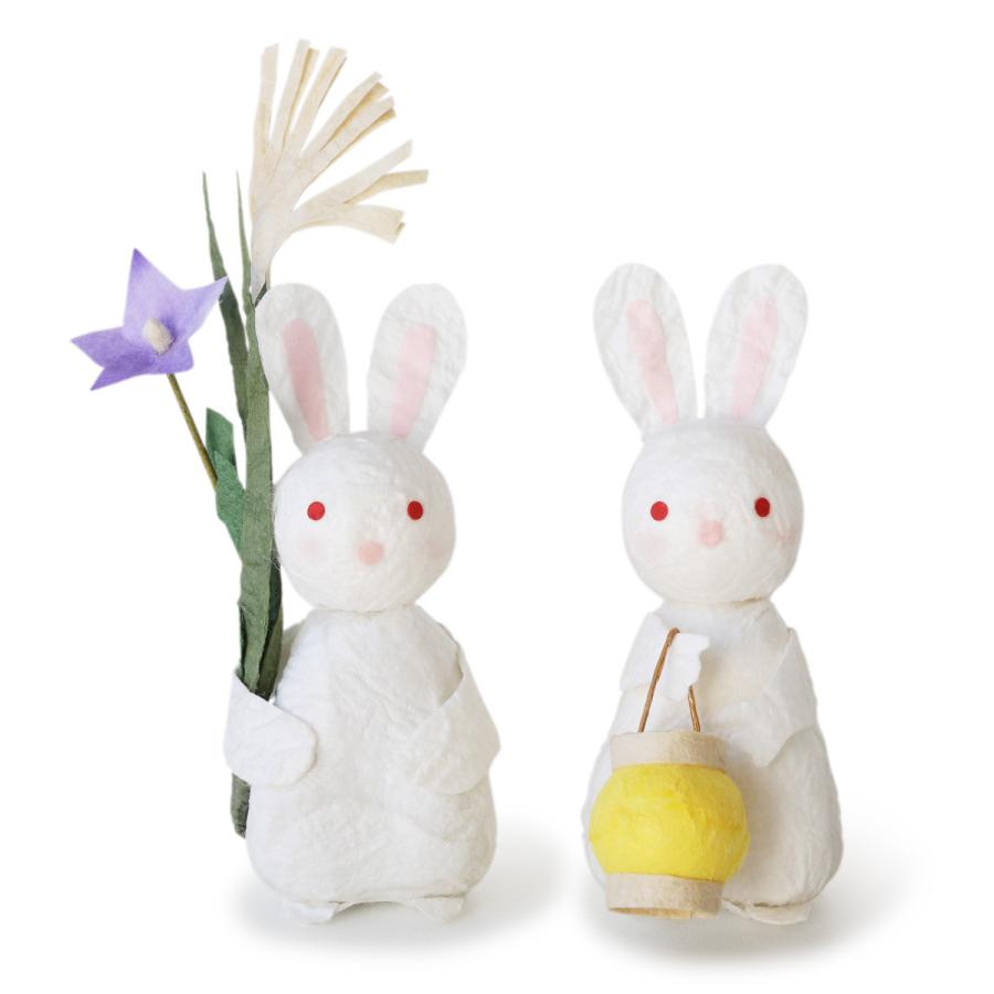 めでたや お月見飾り 置物 おしゃれ【観月（みつき）のうさぎ】和紙