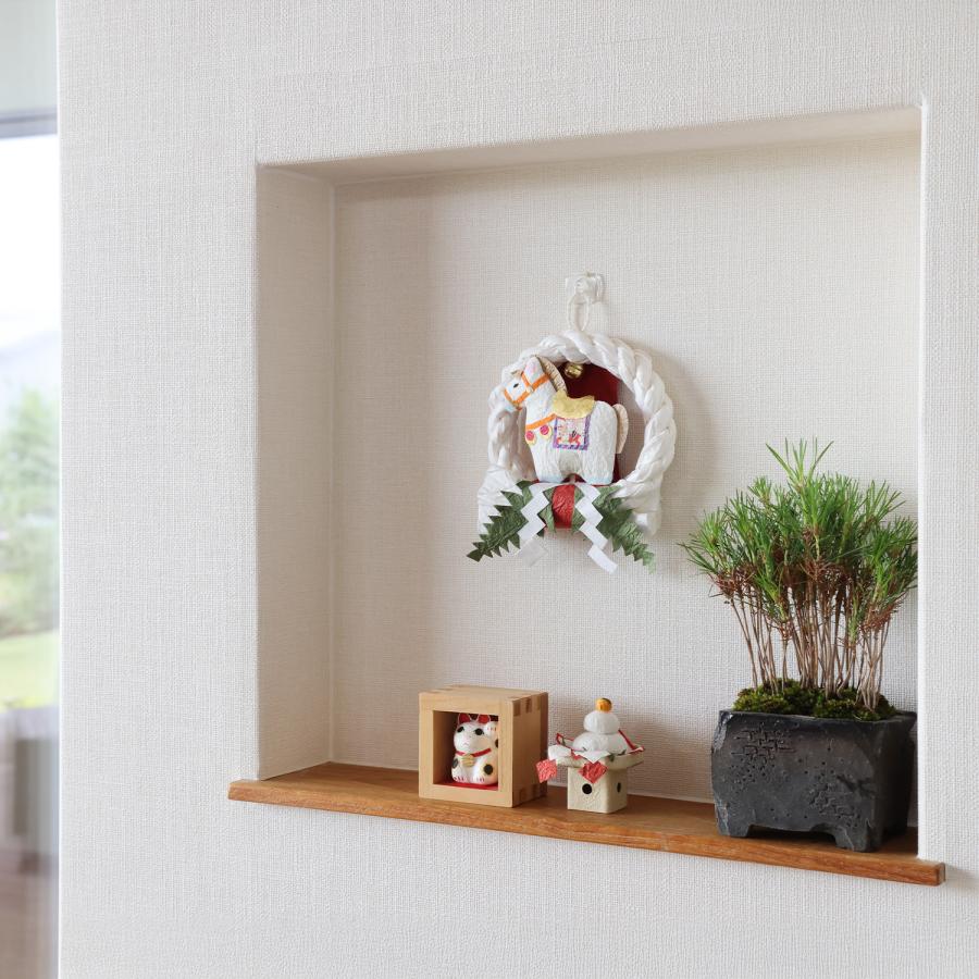 めでたや お正月飾り 玄関 おしゃれ【注連和紙 神馬（しんめ）】国産