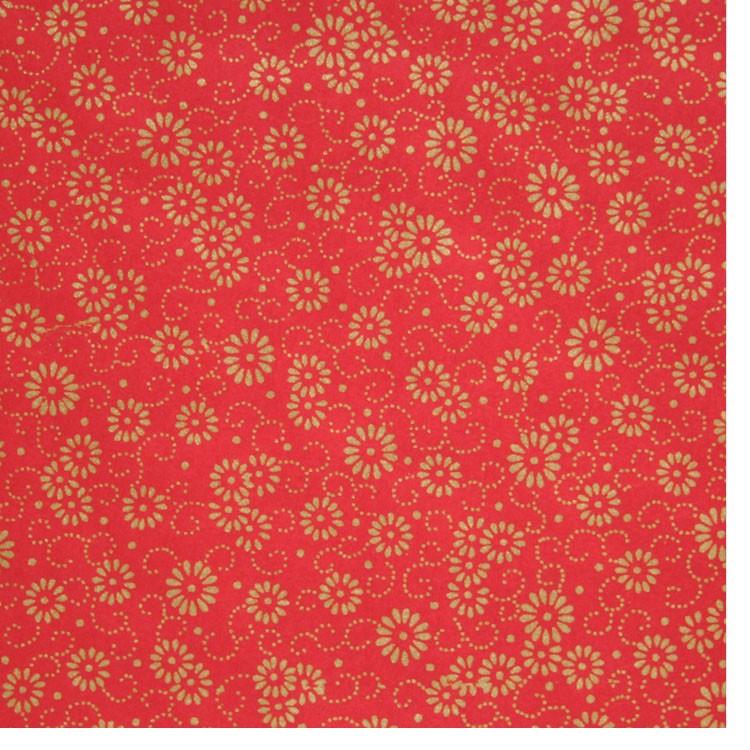 色鳥の子紙 シルク印刷 菊 赤 金 321 ハ 和紙生活 通販 Yahoo ショッピング