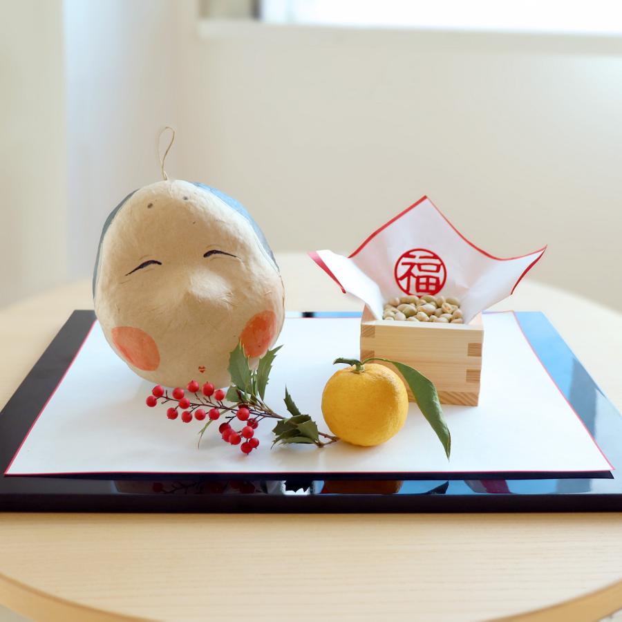 めでたや お多福 張り子 おかめ 和紙 インテリア お正月 節分飾り
