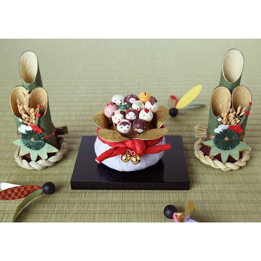 めでたや 正月飾り おしゃれ 和紙 コンパクト 置物 縁起物 日本製