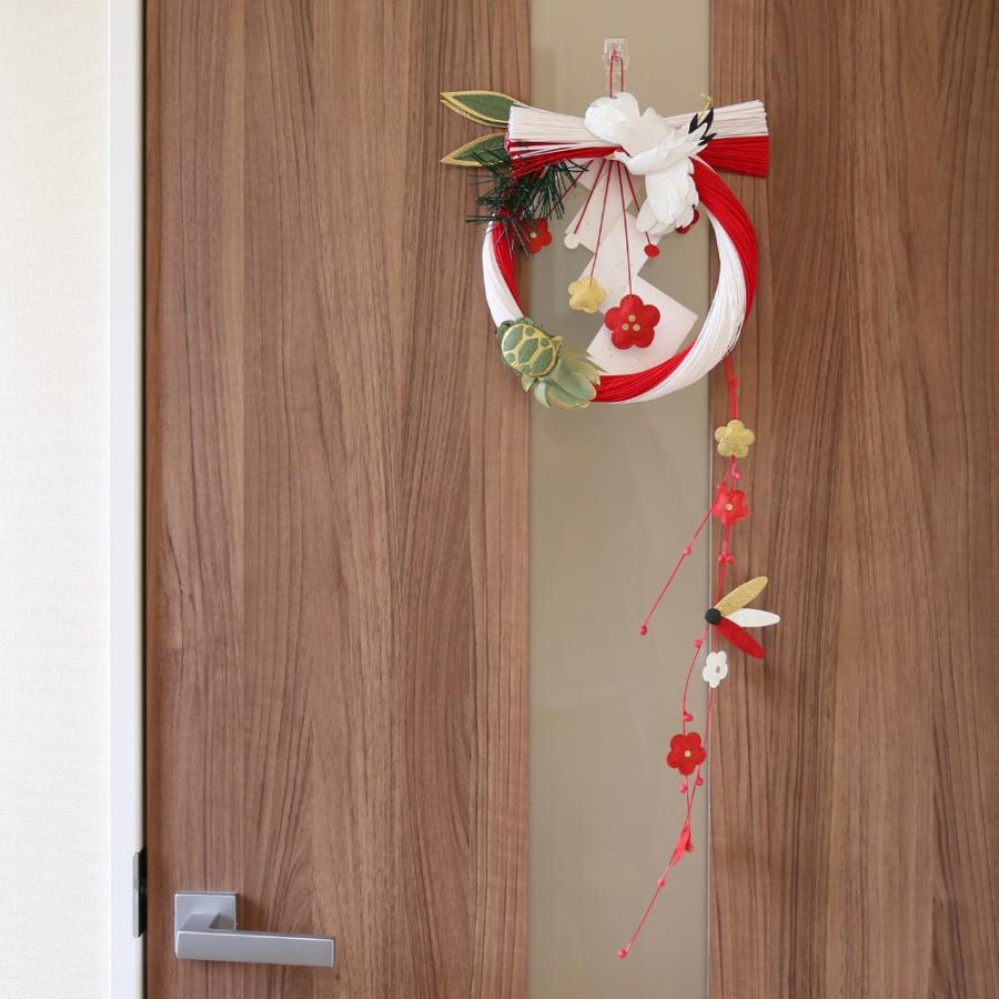 玄関飾り おしゃれ お正月 和紙 壁飾り 輪飾り 枝垂れ梅 和紙生活 通販 Yahoo ショッピング