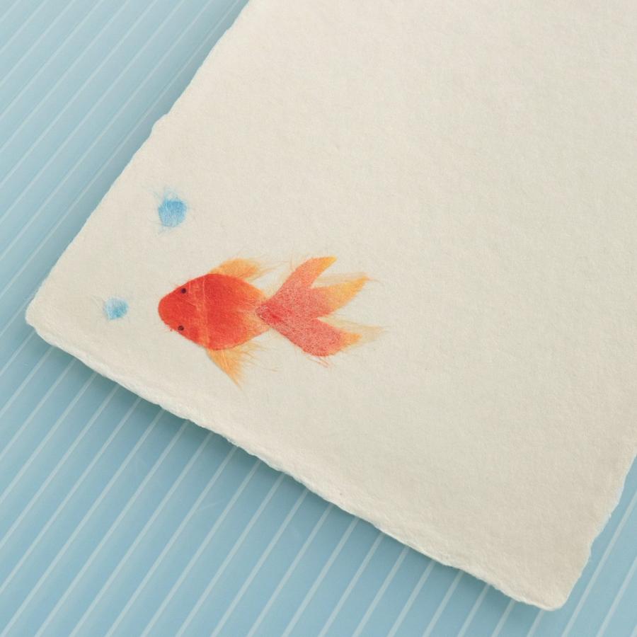 絵葉書 おしゃれ 和紙 ちぎり絵はがき 夏 金魚 A 和紙生活 通販 Yahoo ショッピング