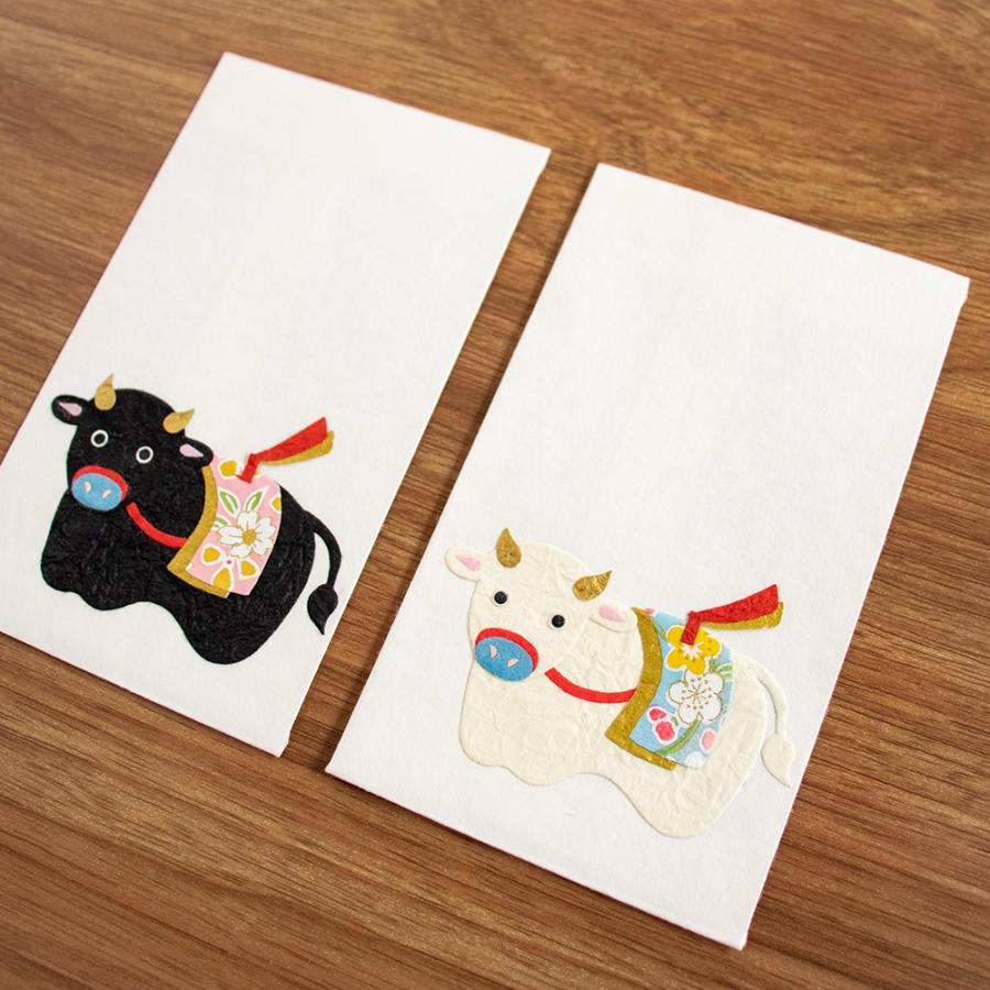 オープニング大放出セール ポチ袋 おしゃれ 和紙 お祝い お年玉 干支 お正月 切り絵ぽち袋 赤べこ Lcd Media Com