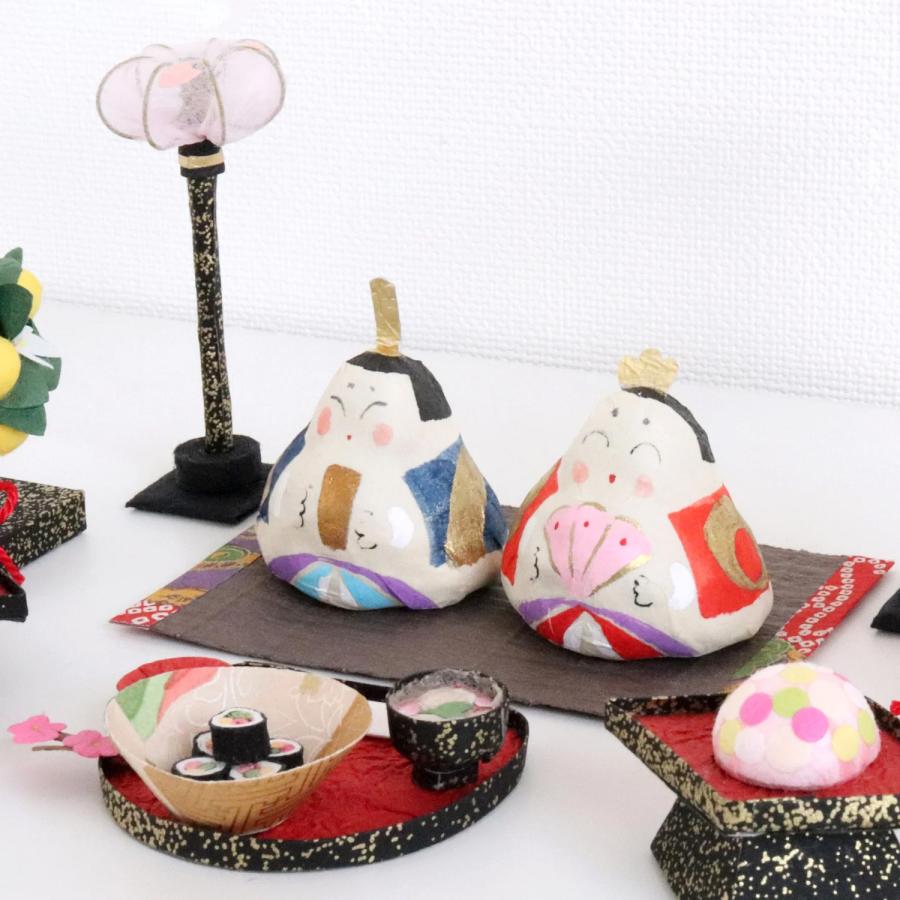 めでたや 【ネット限定】ひな祭り 張り子雛セット 雛人形 コンパクト