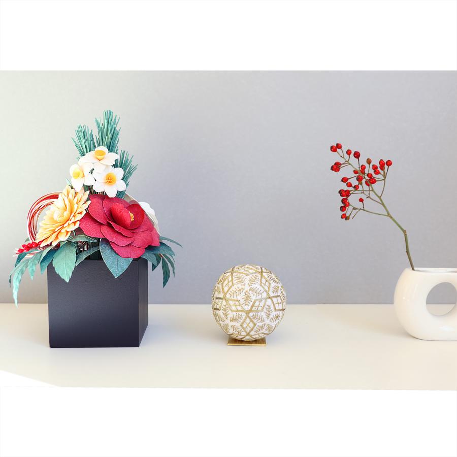 めでたや お正月飾り temari M おしゃれ 手毬 置物 和モダン 日本製