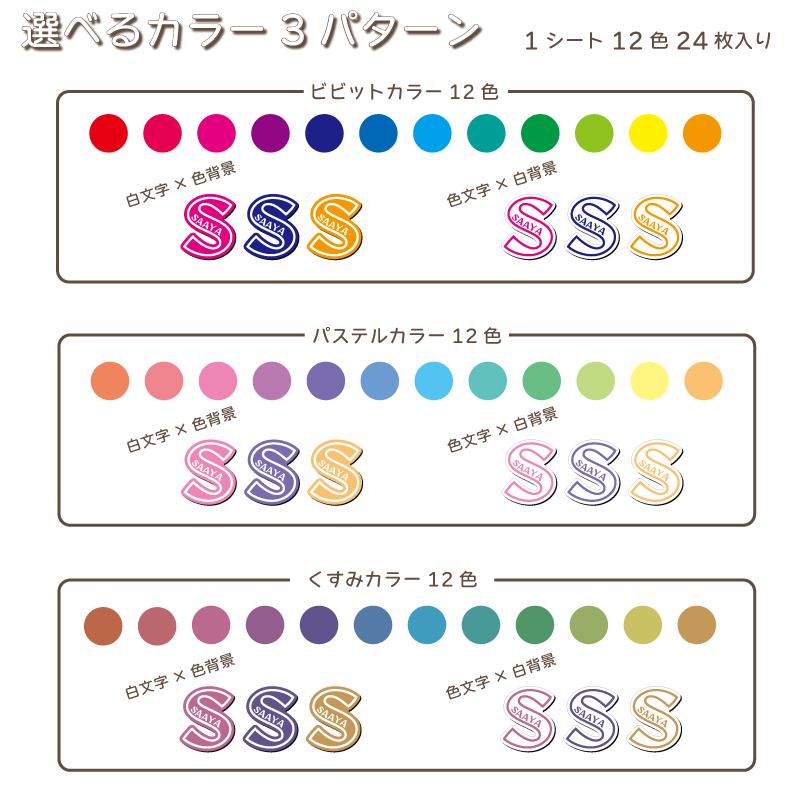 イニシャルステッカー 名入れ 文字入れ お名前シール おなまえシール