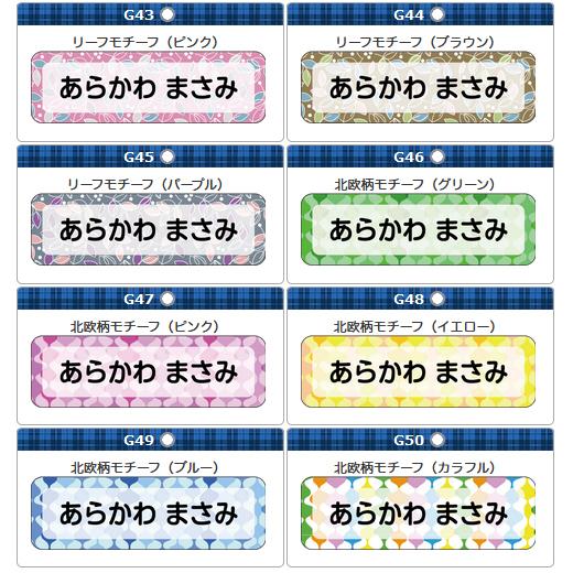 お試し ミニサイズお名前シールＢ シンプル柄 |  | 08