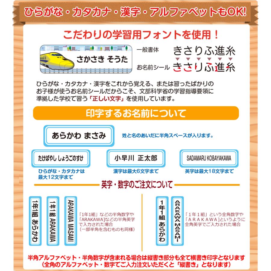 算数セット用 お名前シール （おなまえシール ネームシール 防水 耐水 食洗機 レンジ プレゼント 文房具 筆箱 水筒 可愛い 新幹線 キャラ 送料無料） |  | 08