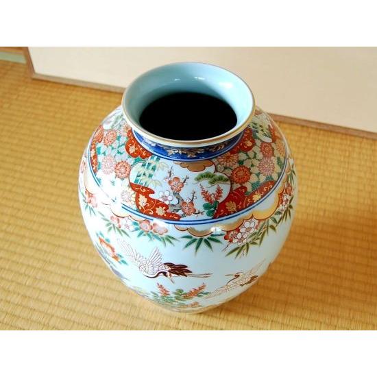 花瓶 有田焼 双鶴 文型 木箱入り : 有田焼やきもの市場 - 通販 - Yahoo