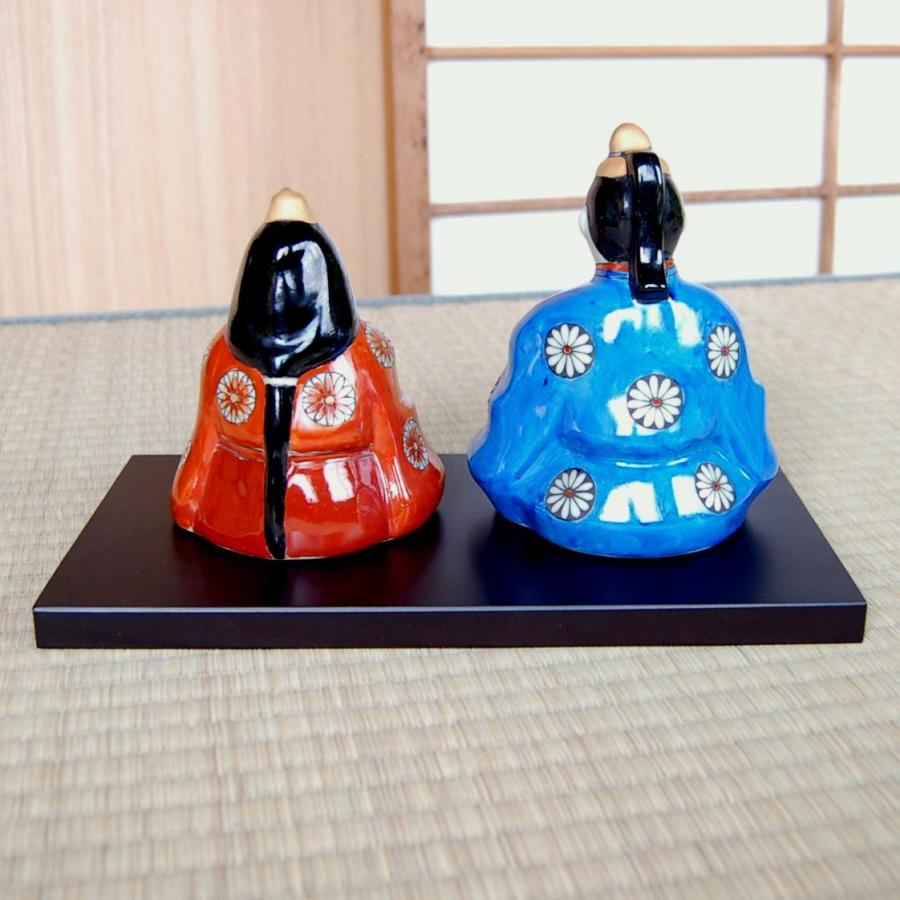 雛人形 コンパクト 有田焼 貴ひな 金屏風 木台 木札付き 木箱入り