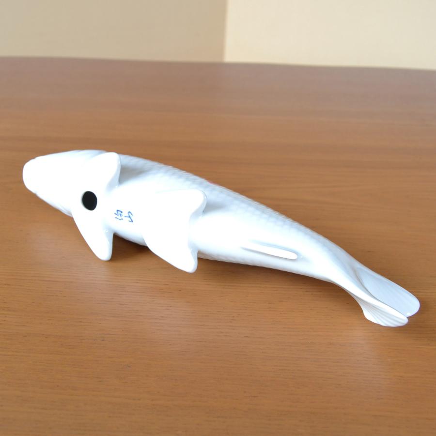 飾り物 置物 おしゃれ インテリア 有田焼 鯉 コイ （紅白） 30cm置物