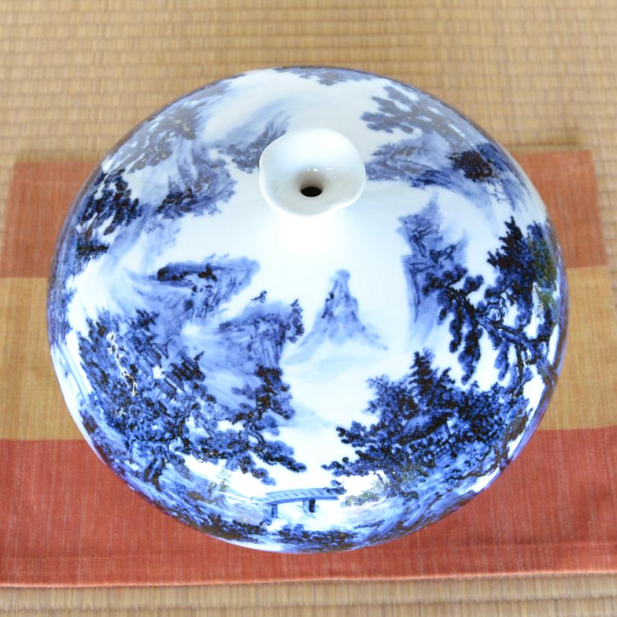 壷 つぼ 美術品 芸術作品 有田焼 山水 胴丸壷 : 有田焼やきもの市場 
