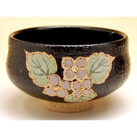 抹茶茶碗 茶道 木箱入り 有田焼 錦紫陽花