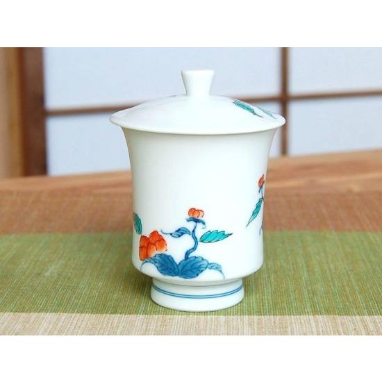 湯呑み 蓋付き 有田焼 畑萬陶苑 色鍋島岩牡丹 小 : 有田焼やきもの市場
