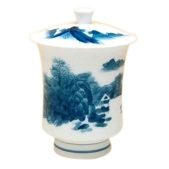 湯呑み 蓋付き 有田焼 畑萬陶苑 鍋島山水 大 : 有田焼やきもの市場