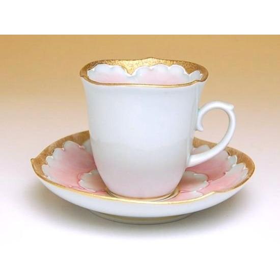 コーヒーカップ ソーサー 有田焼 金濃ピンク牡丹 デミタス碗皿 コーヒーカップ ソーサー 有田焼 金濃ピンク牡丹 デミタス碗皿
