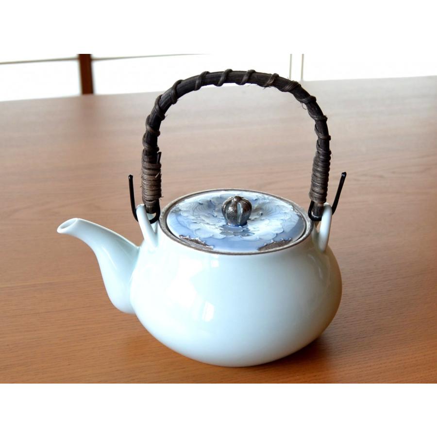 茶器セット 日本茶 有田焼 プラチナ牡丹 汲出しU土瓶茶器揃（土瓶1個