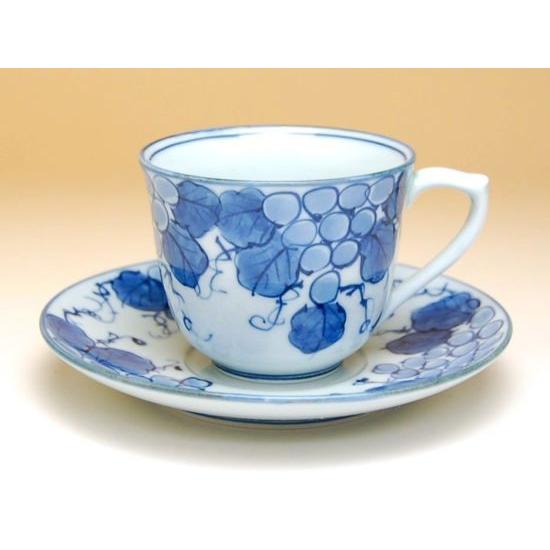 コーヒーカップ ソーサー 有田焼 青華ぶどう コーヒー碗皿 : 有田焼や 