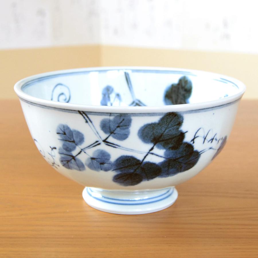 有田焼   多様丼 どんぶり 軽い 軽量 丼 器 有田焼 藍染ツタ絵 軽々多用丼 : 有田焼や