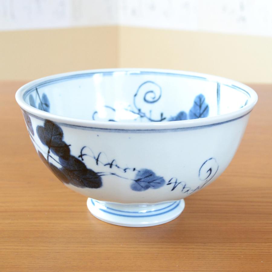 どんぶり 軽い 軽量 丼 器 有田焼 藍染ツタ絵 軽々多用丼 : 有田焼や