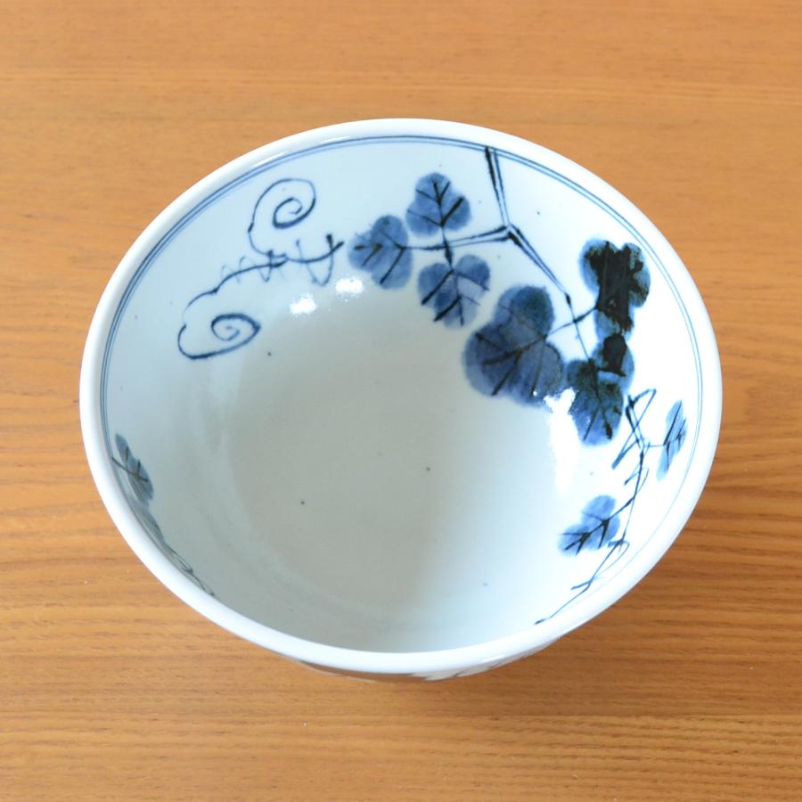 どんぶり 軽い 軽量 丼 器 有田焼 藍染ツタ絵 軽々多用丼 : 有田焼や