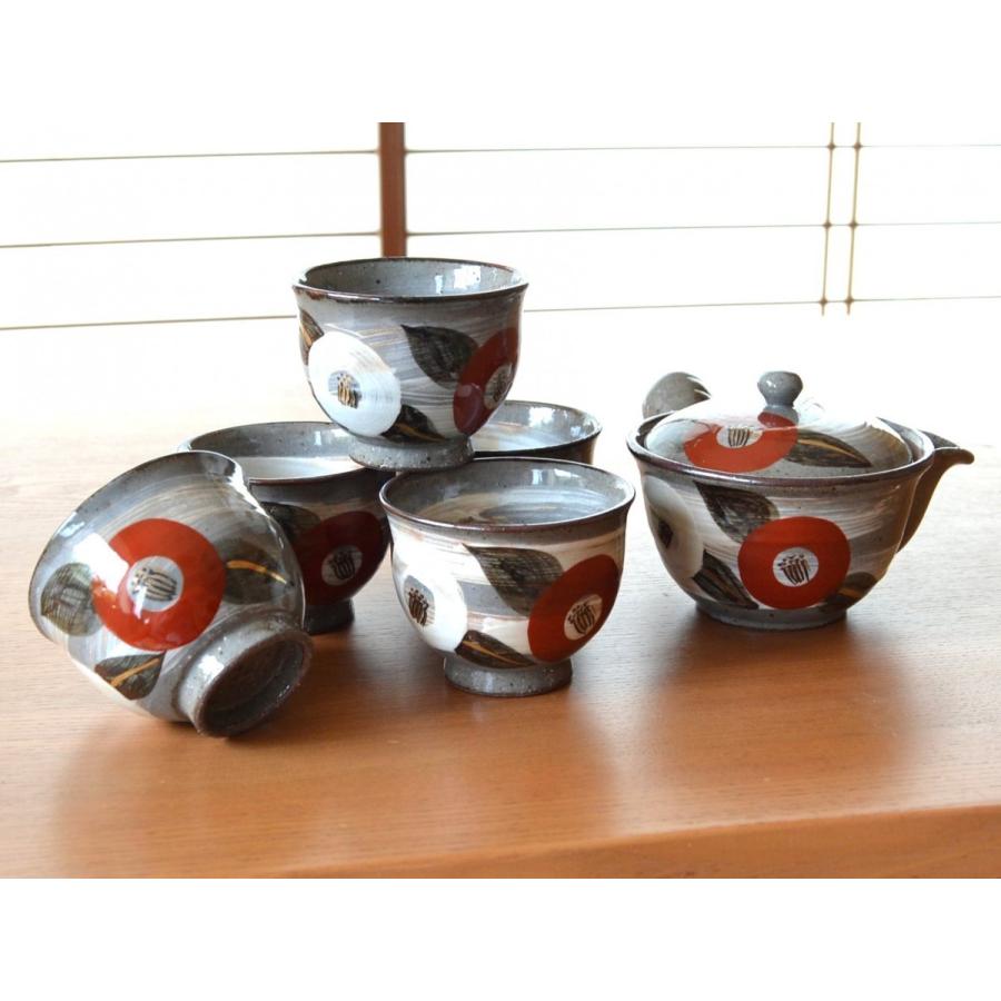 茶器セット 日本茶 有田焼 刷毛椿 U急須茶器揃（急須1個・湯呑5客 