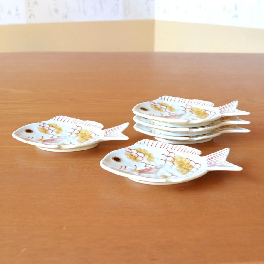 正月 食器 和食器 小皿 鯛 縁起物 有田焼 祝い鯛（白）小皿 5枚
