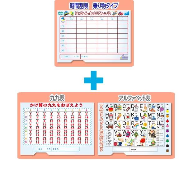 学習クリアファイル 入園 入学祝いに喜ばれるお勉強ができるクリアファイル アルファベット 九九表 時間割表 H おなまえグッズワールド 通販 Yahoo ショッピング