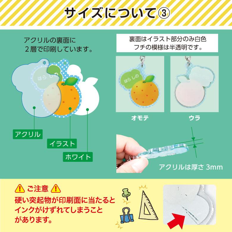 名入れ アクリルキーホルダー（フルーツ）イラスト 全12種 : お